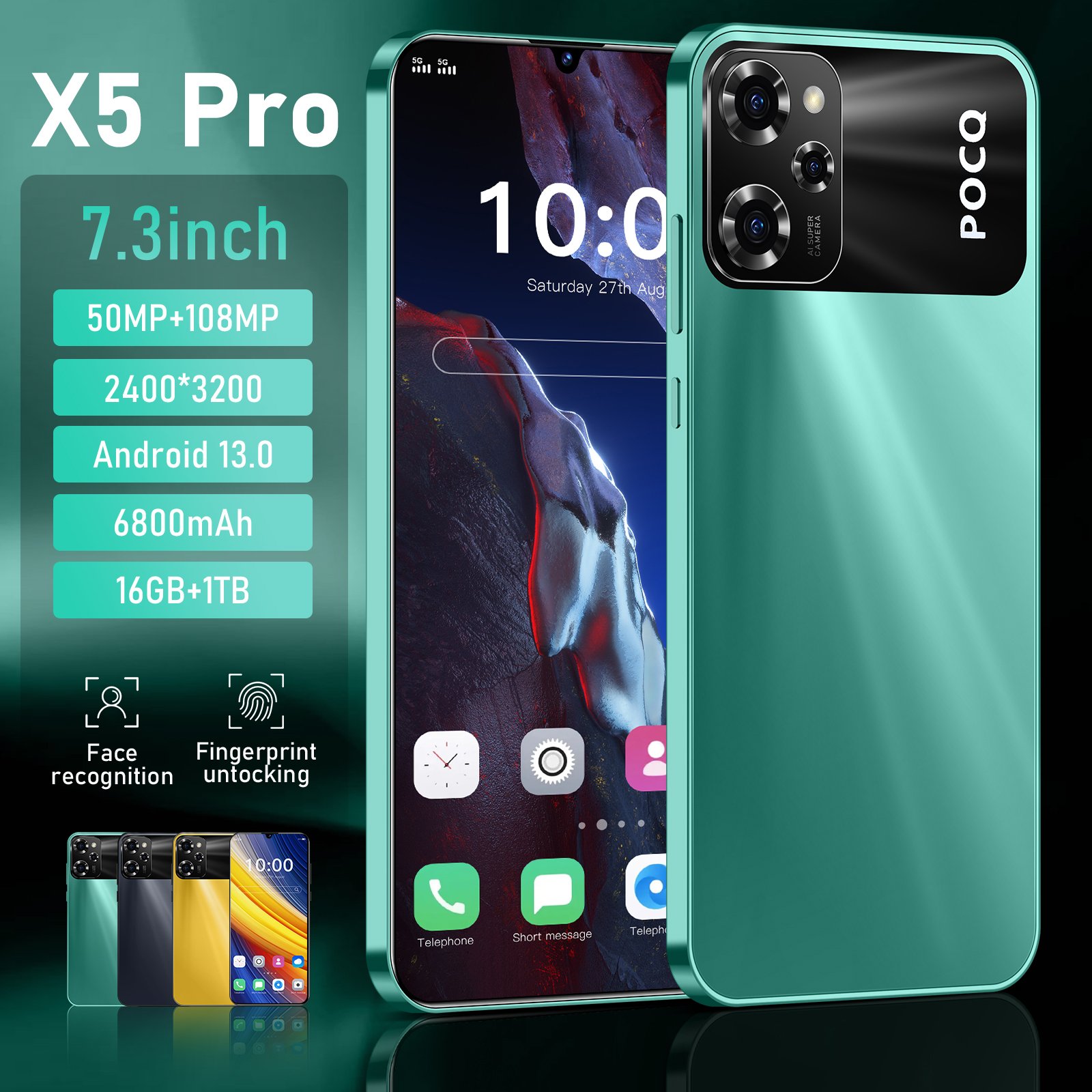 HOT Selling X5 Pro 6.53inch 5MP+13 3GB+64 Quad Core Android10.0 3G 4G Network Gaming Phone